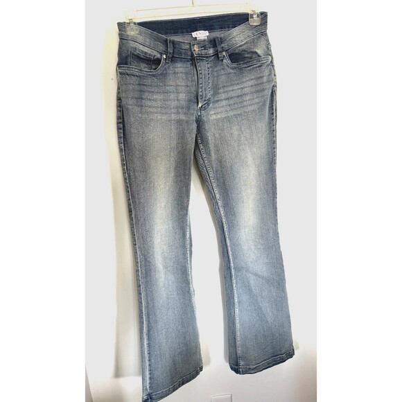 Venus Jeans Womens 8 Blue Light Wash Mid Rise Flare Denim - Picture 1 of 5